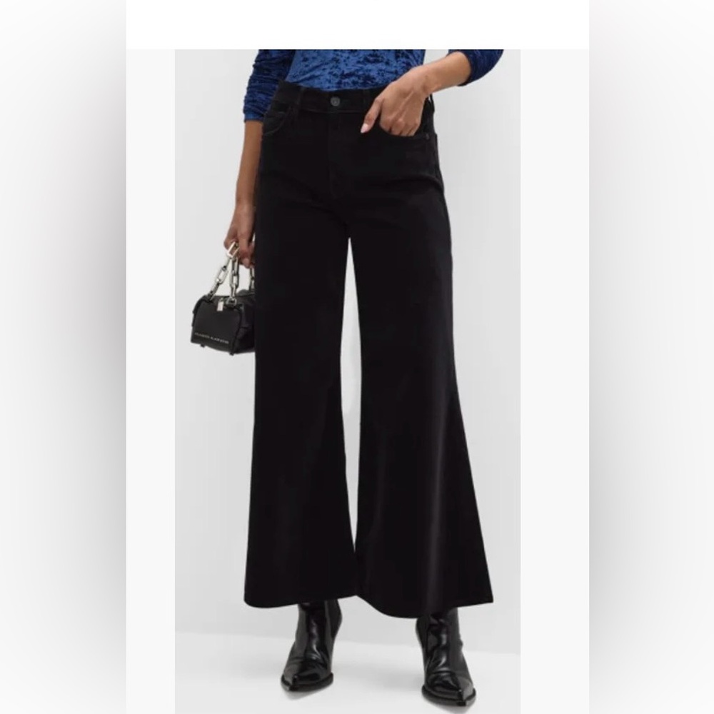 Frame Denim Classic Black Wide Leg Jeans